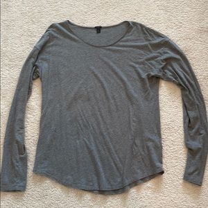 J Crew Grey Long Sleeve Top